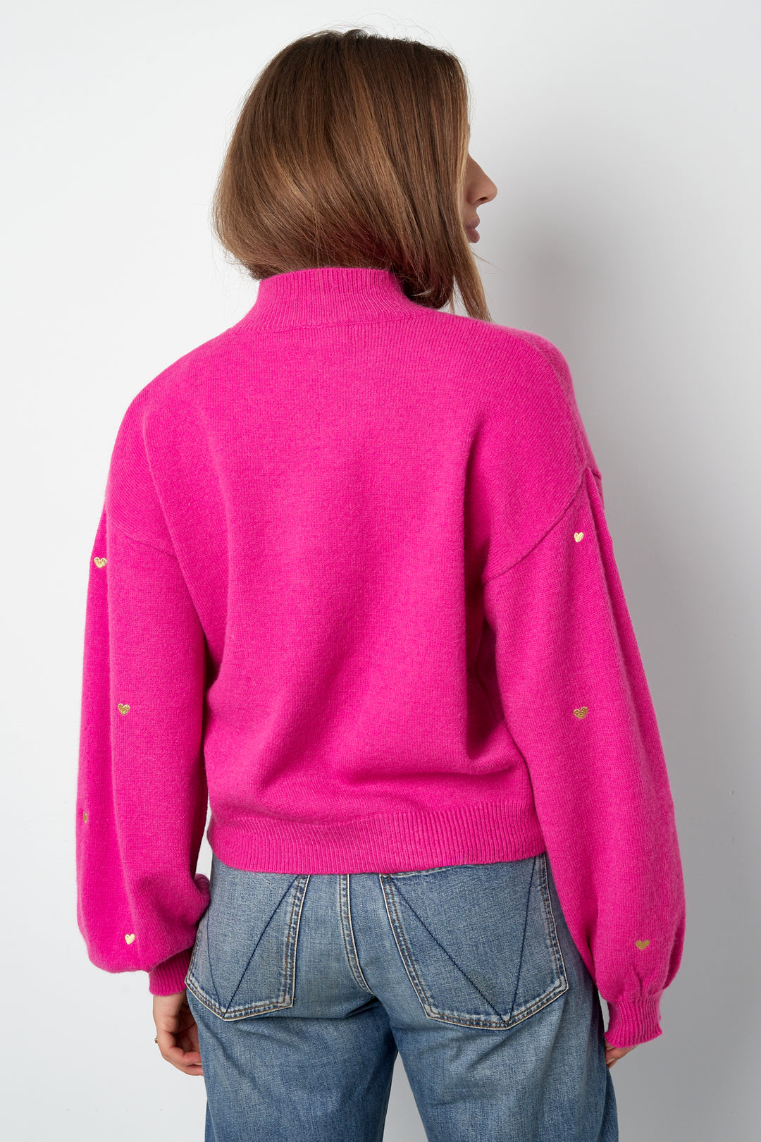 Acryl Gebreide Trui Casual Hart Patroon Herfst/Winter