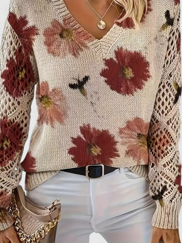 ANNIEK | Elegante trui met bloemendessin
