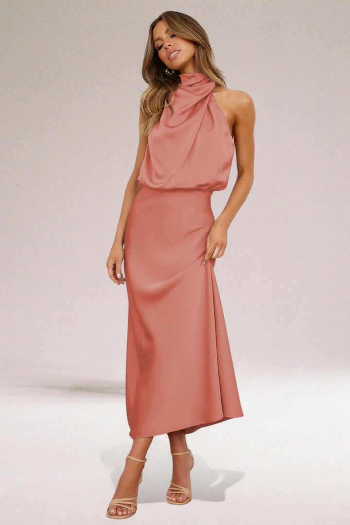 VALORÉ | Elegante Satijnen Jurk met Verfijnde Details
