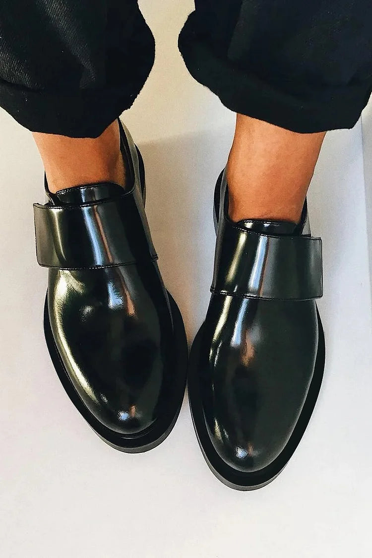 INEZ | Elegante glanzende mocassins met band voor een perfecte stijl