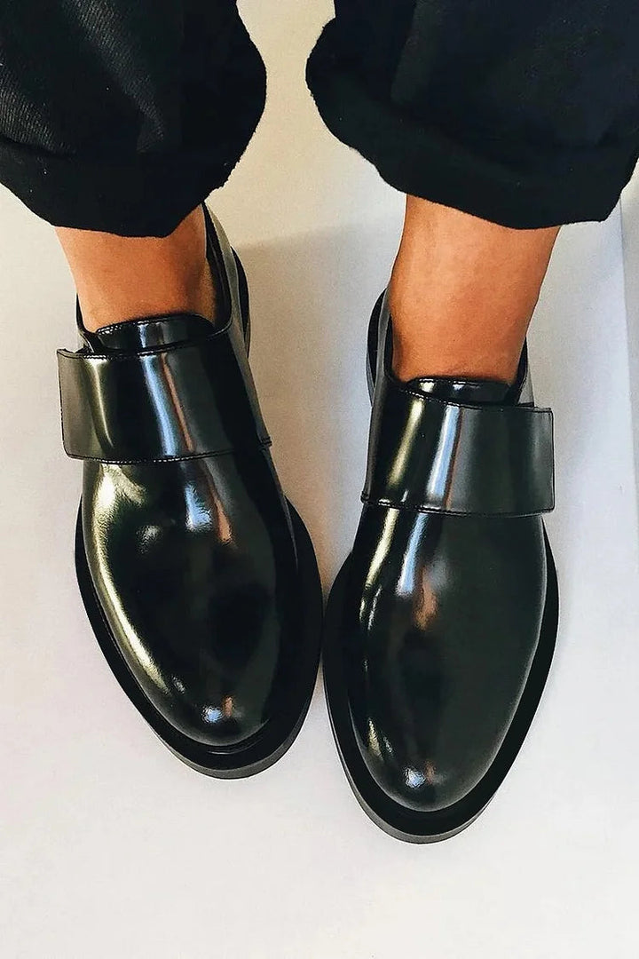 INEZ | Elegante glanzende mocassins met band voor een perfecte stijl