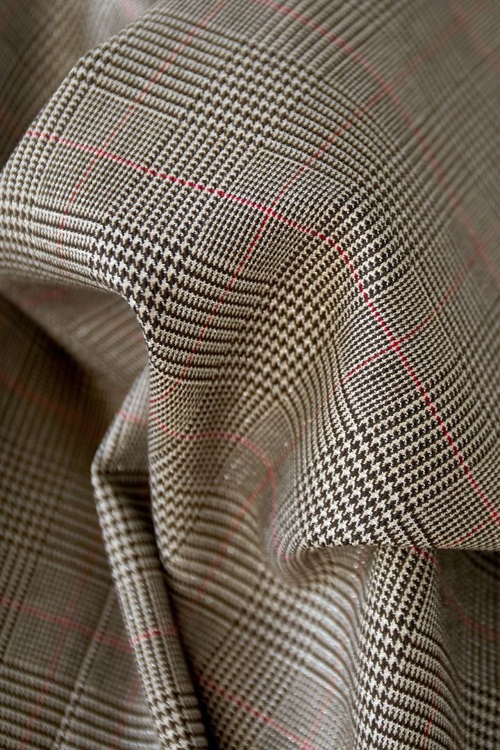 Polyestervezel Vrouwen Suit Set Conservatief Geruit Herfst/Winter