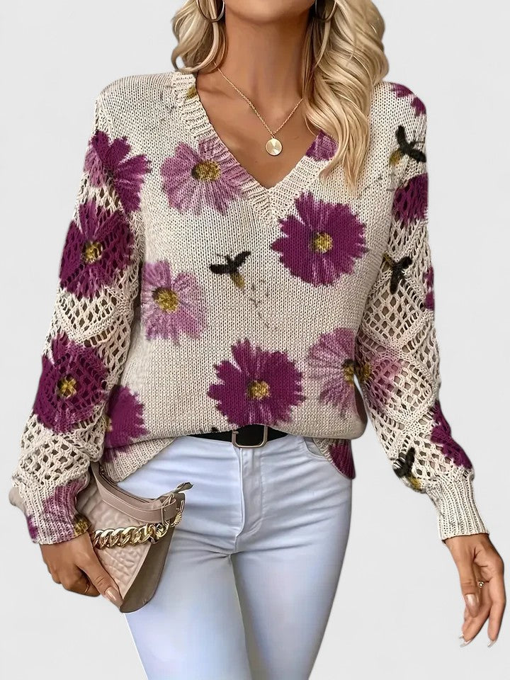 ANNIEK | Elegante trui met bloemendessin