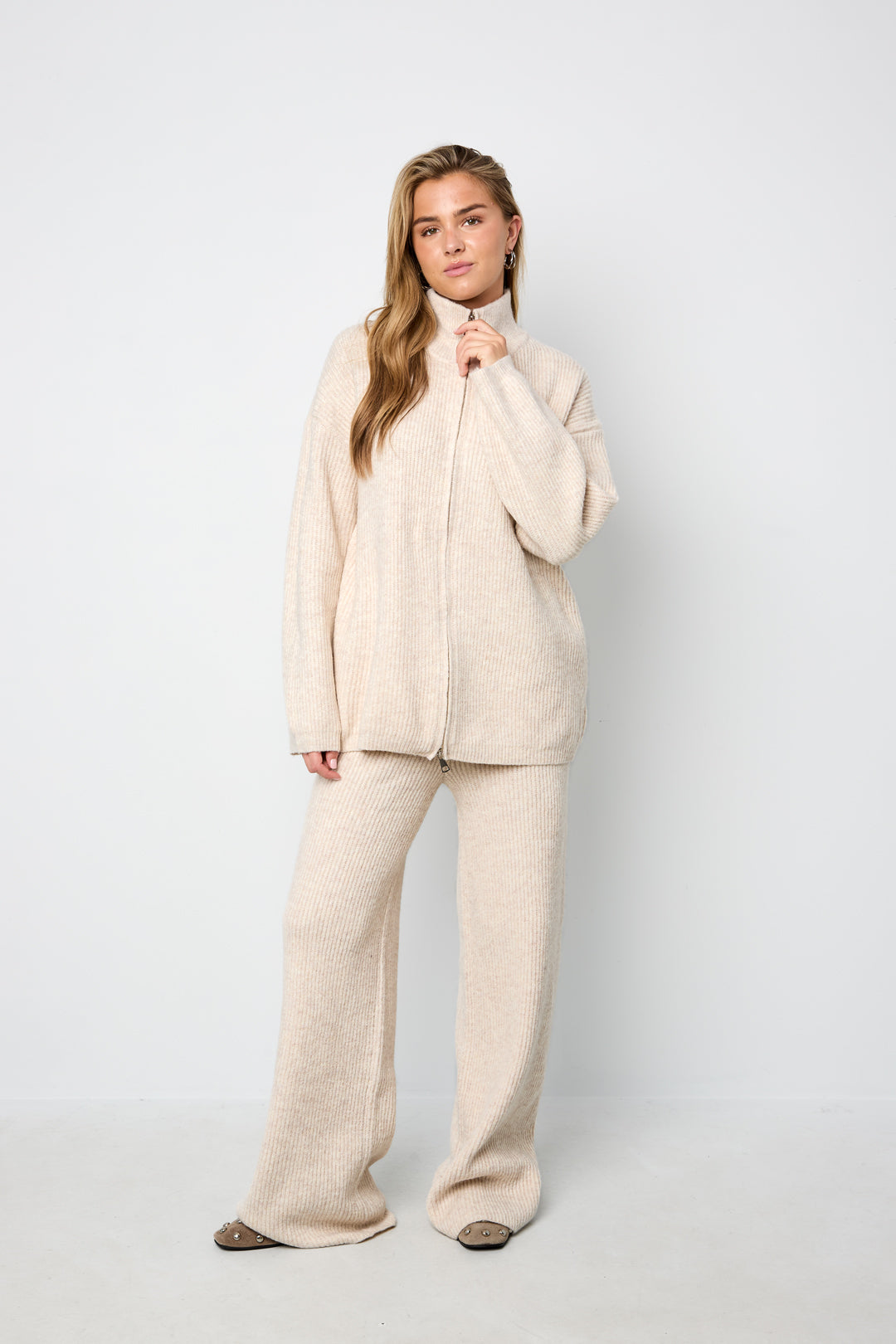 De winterse co-ord set-top