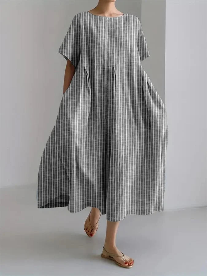 VERA | Lange Casual Jurk met Comfortabele Snit en Retro Stijl voor Elke Dag