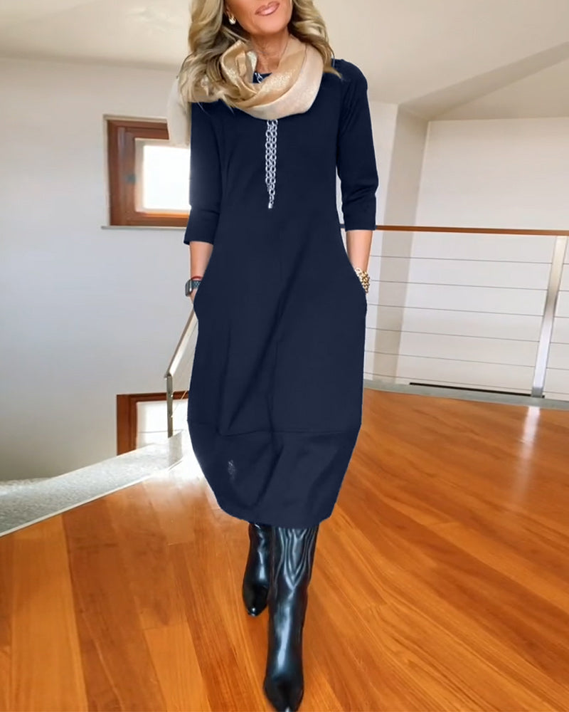 VANESSA | Elegante Maxi Jurk die het Silhouet Verfijnt en Dagelijks Comfort Biedt