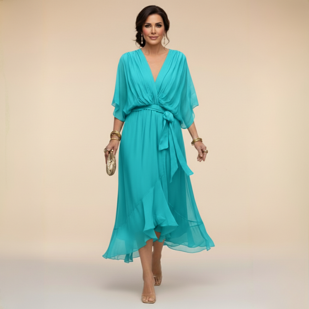 FAY™ | Stralend de zomer door met de FAY™ V-hals Jurk.