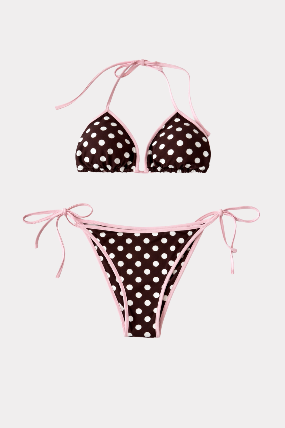 Dotje bikini - roze/bruin