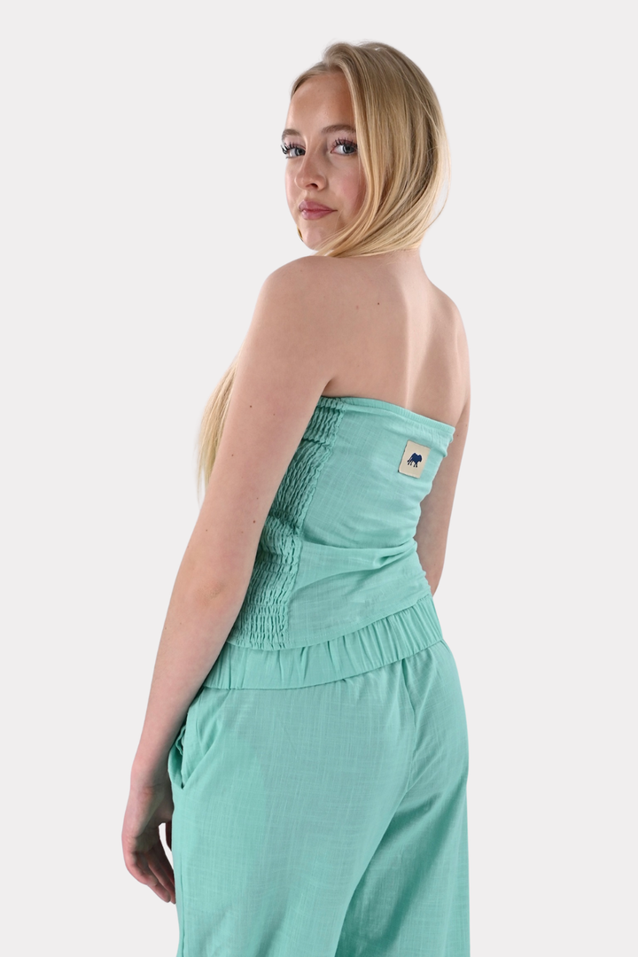 Tiger tube top - aqua