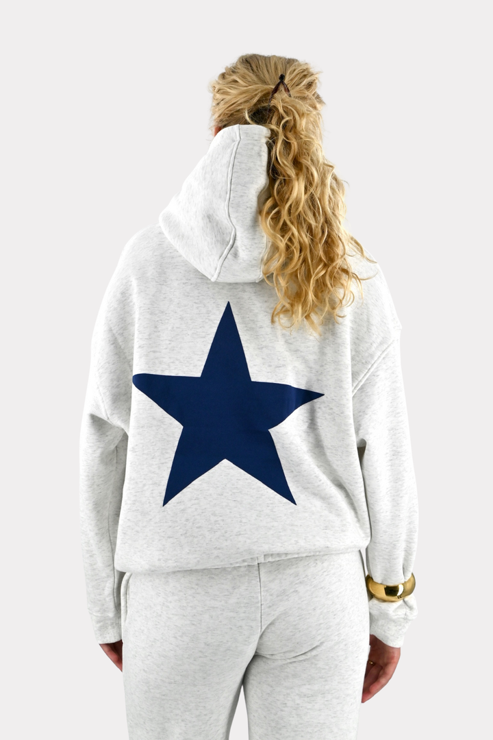 Tiger star lounge hoodie - grijs