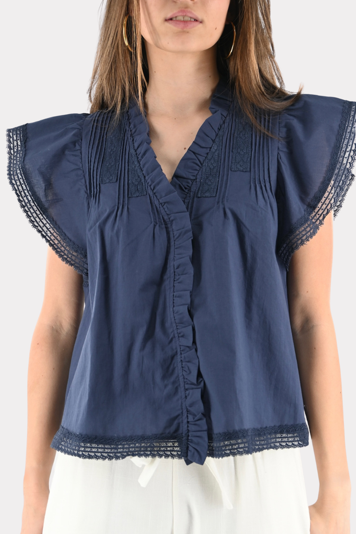 Sol blouse - navy