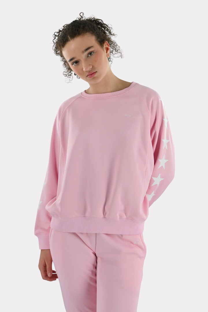 Trainings tiger sweater - baby roze