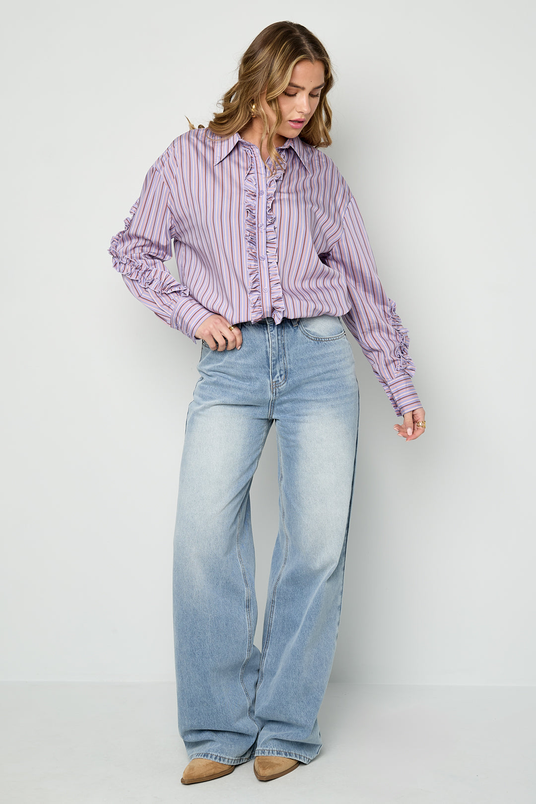 Blouse met ruches