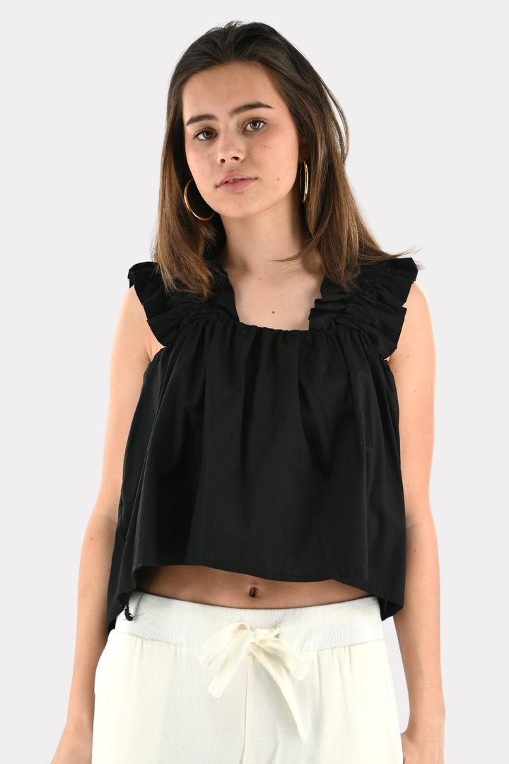 Bubble top - zwart
