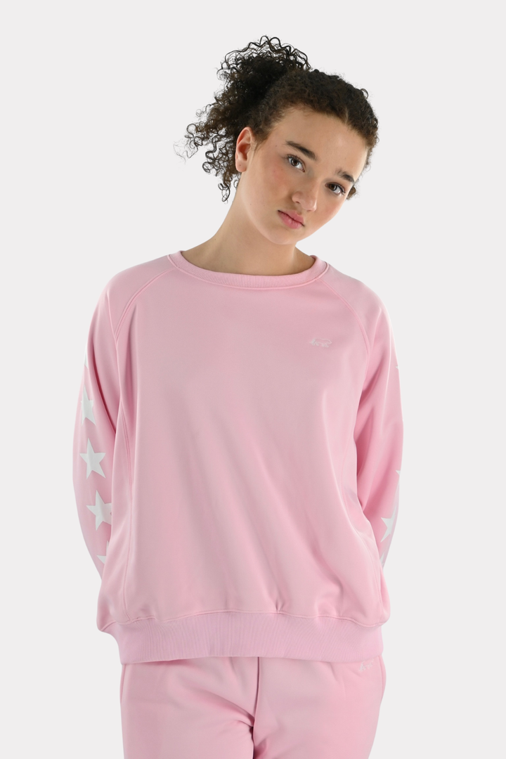 Trainings tiger sweater - baby roze