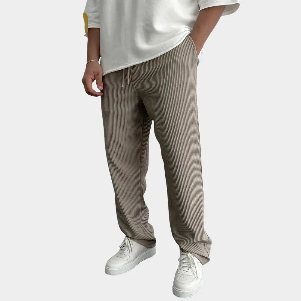 MAISON LORÉA | Premium Ribgebreide Lounge Pantalon