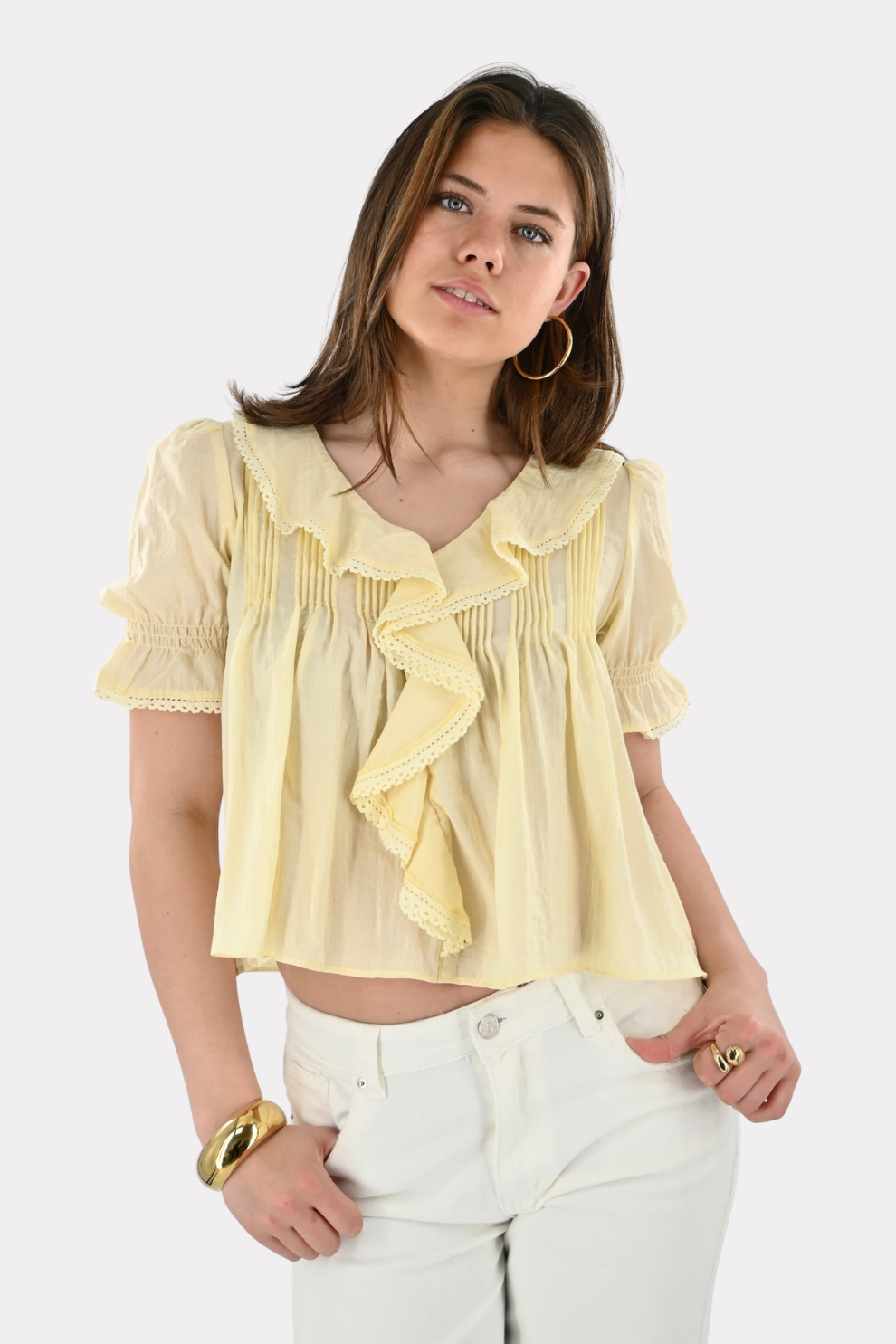 Sky blouse - geel
