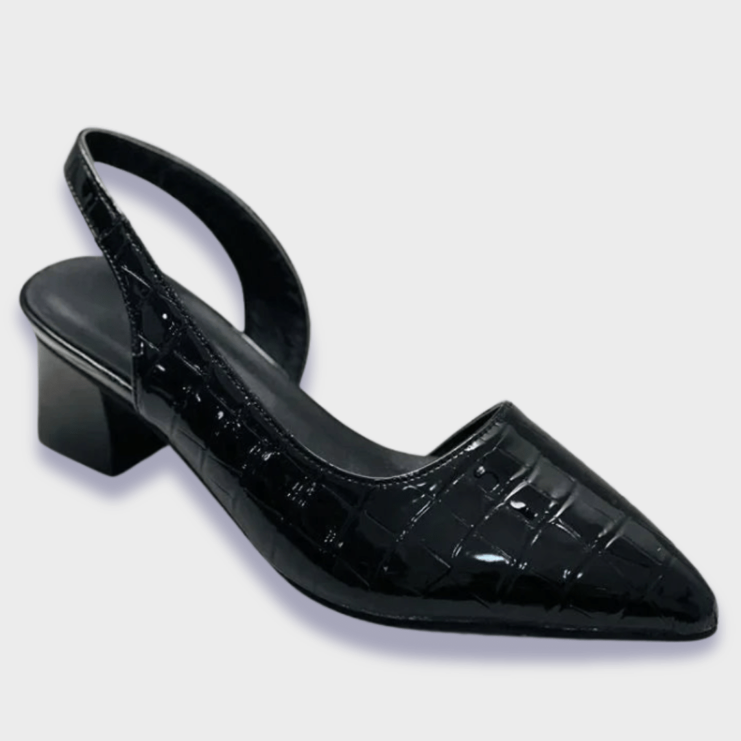 LIANNE | Elegante Orthopedische Schoenen met Middelhoge Hak en Krokodillenprint voor de Hele Dag