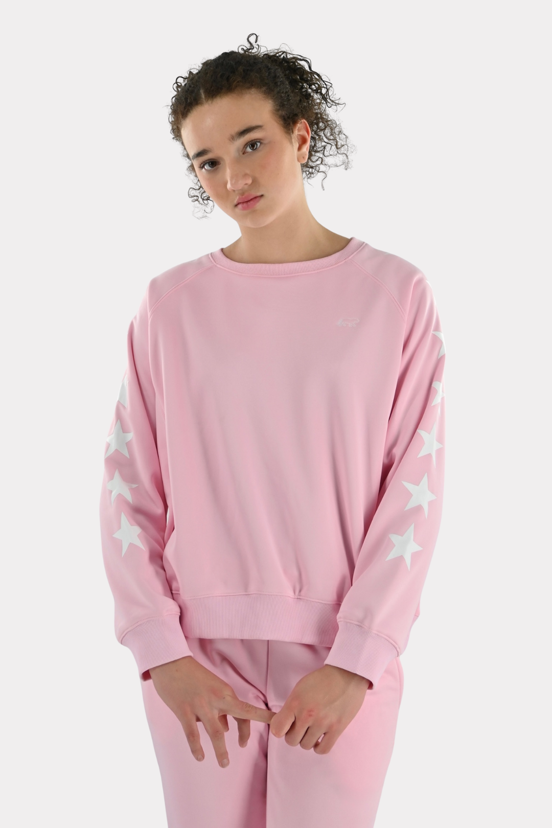 Trainings tiger sweater - baby roze