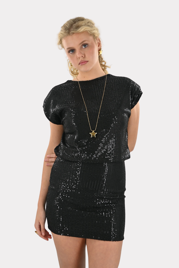 Starshine dress - zwart