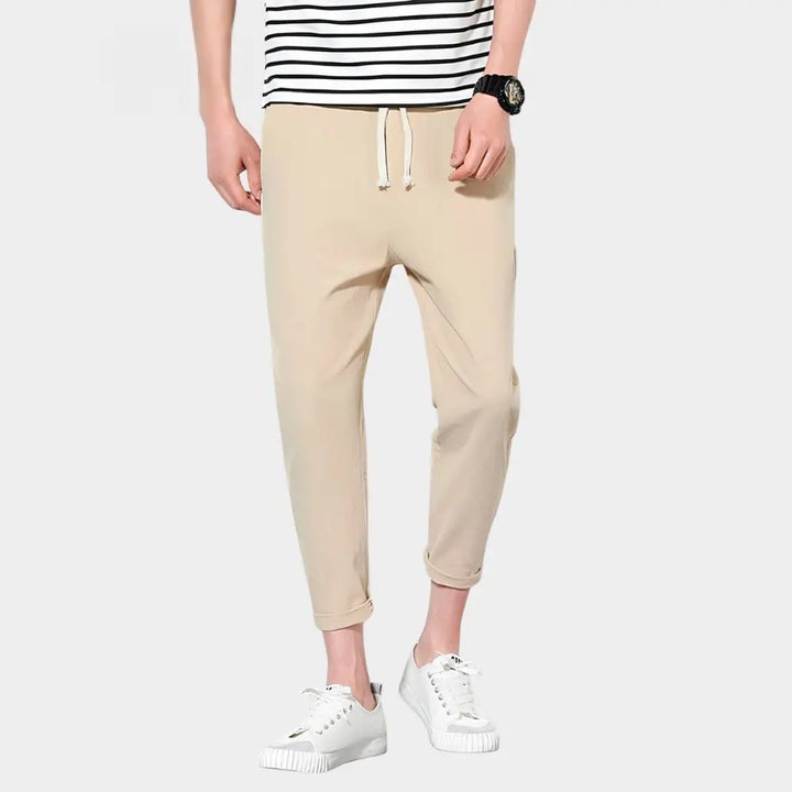 MAISON LORÉA | Enkellange Stretch Pantalon met Elastische Taille