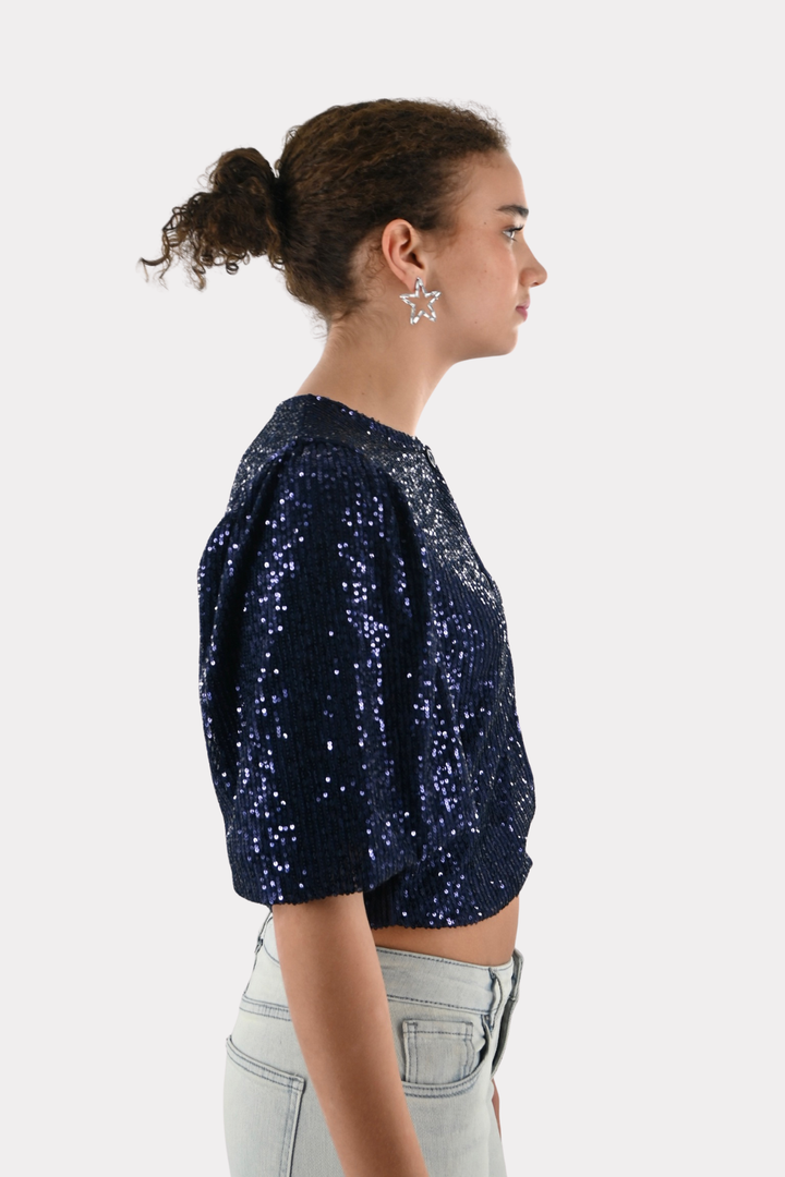 Emmie blazer paillet - navy