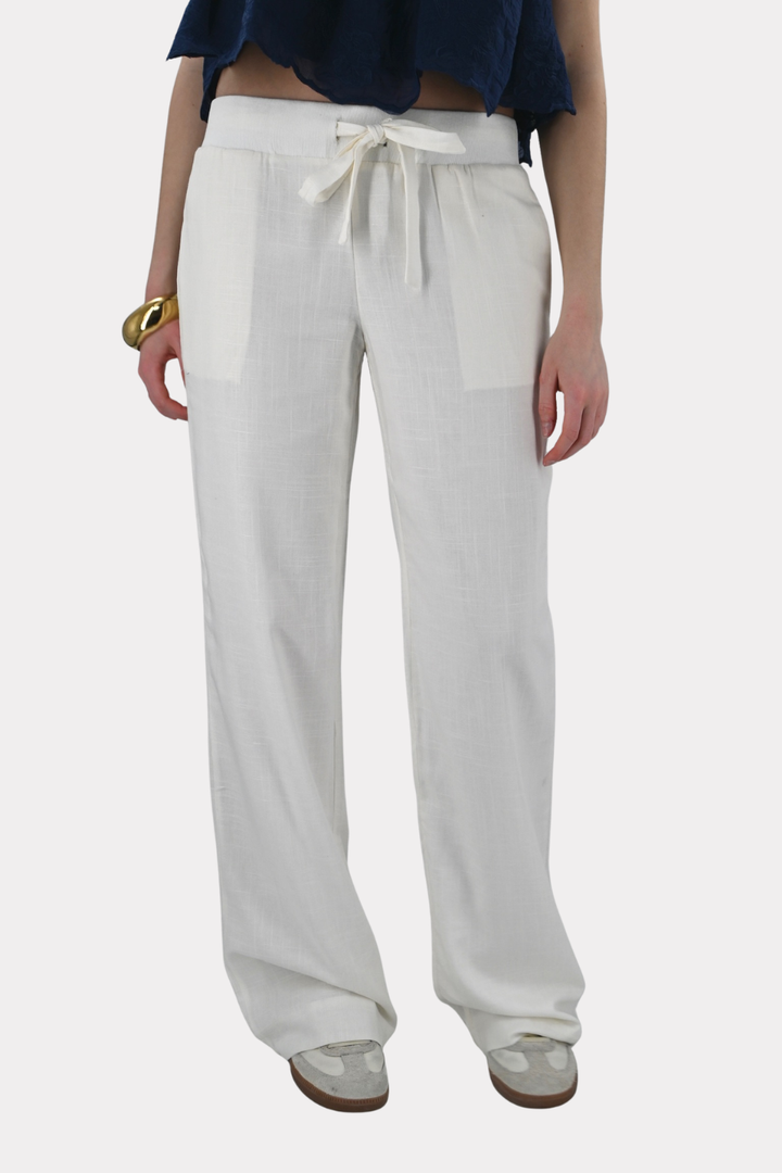 Linnen coast pants - wit
