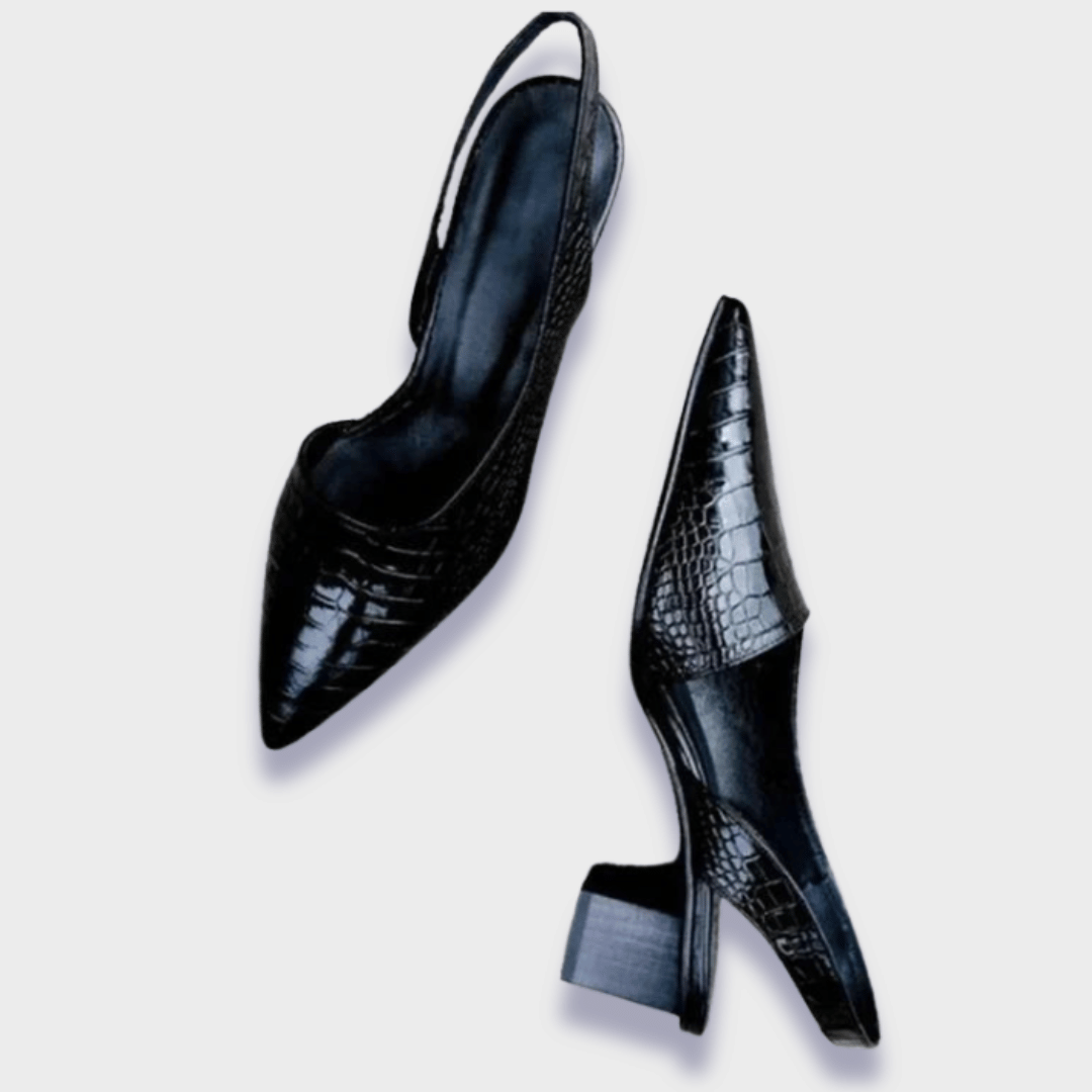 LIANNE | Elegante Orthopedische Schoenen met Middelhoge Hak en Krokodillenprint voor de Hele Dag