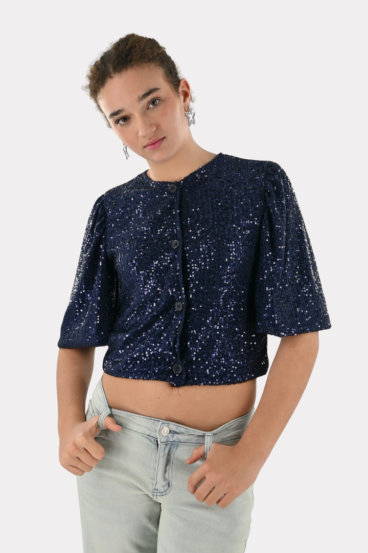 Emmie blazer paillet - navy