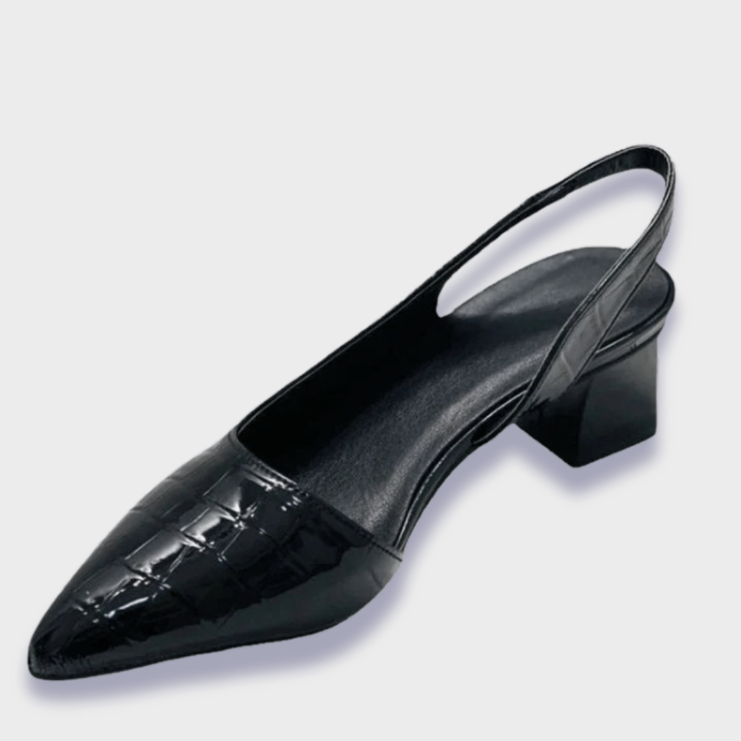 LIANNE | Elegante Orthopedische Schoenen met Middelhoge Hak en Krokodillenprint voor de Hele Dag