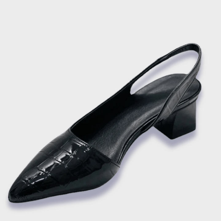 LIANNE | Elegante Orthopedische Schoenen met Middelhoge Hak en Krokodillenprint voor de Hele Dag
