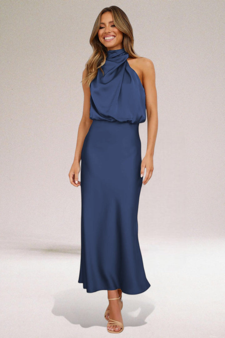 VALORÉ | Elegante Satijnen Jurk met Verfijnde Details