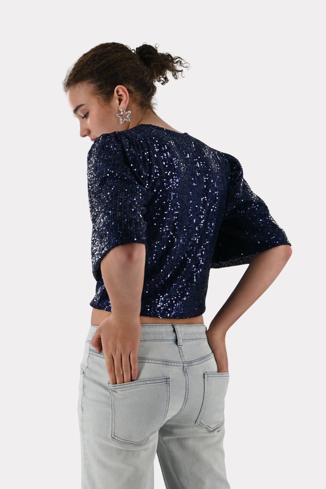 Emmie blazer paillet - navy