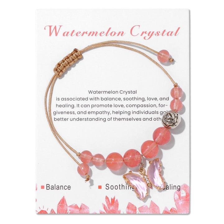 Vlinder armband - edelsteentjes
