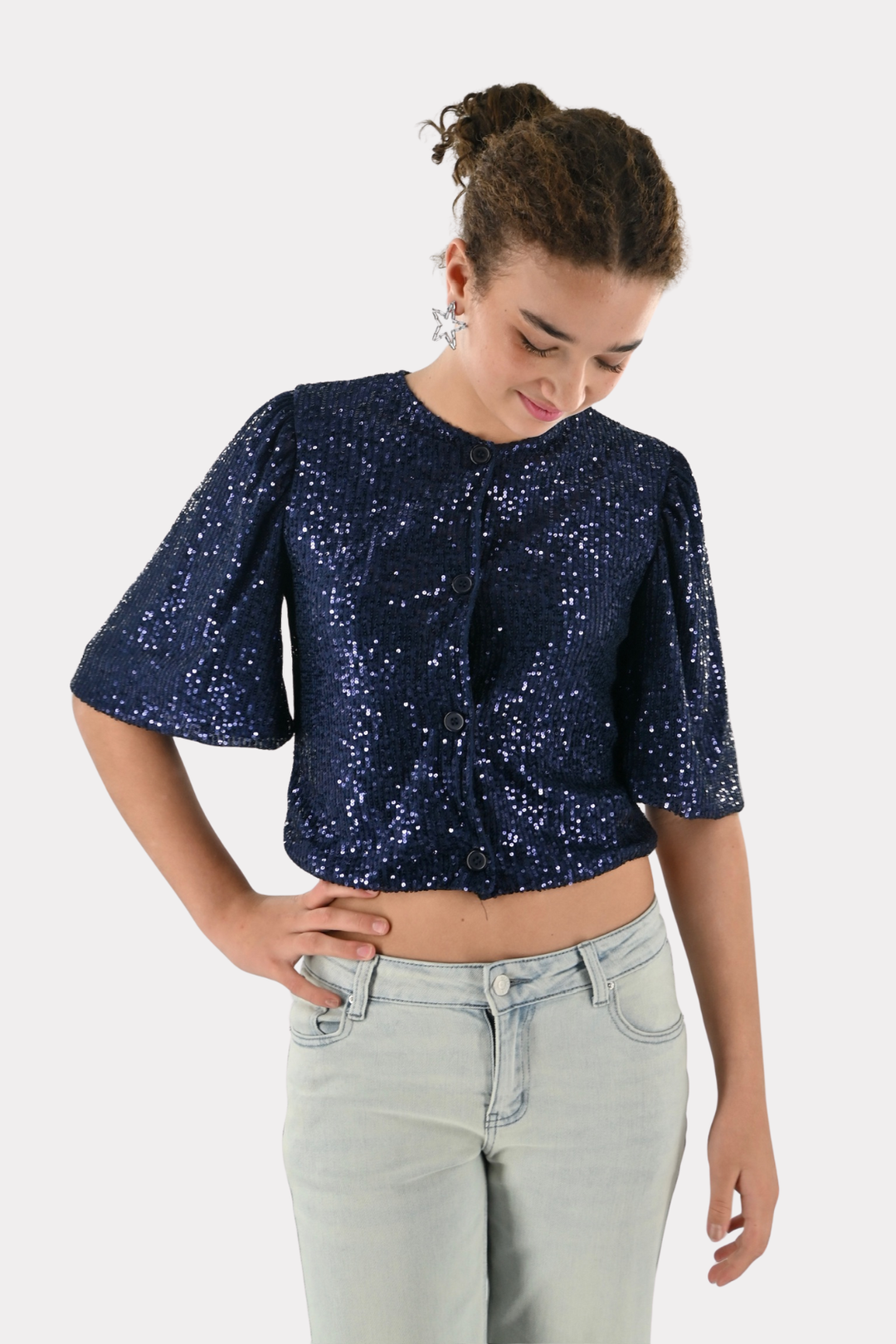 Emmie blazer paillet - navy