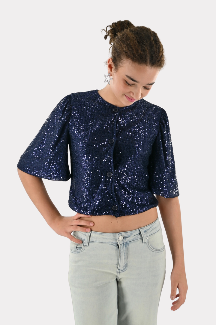 Emmie blazer paillet - navy