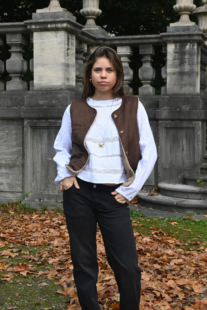 Teddy gilet - beige