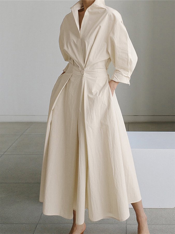NORA | Lange Elegante Jurk voor een Tijdloze en Verfijnde Stijl