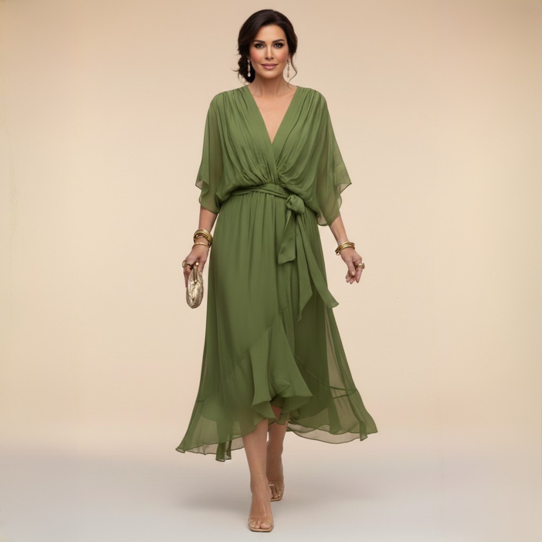 FAY™ | Stralend de zomer door met de FAY™ V-hals Jurk.