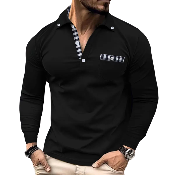 JORICK | ELEGANTE POLO MET RUITDETAILS VOOR HEREN
