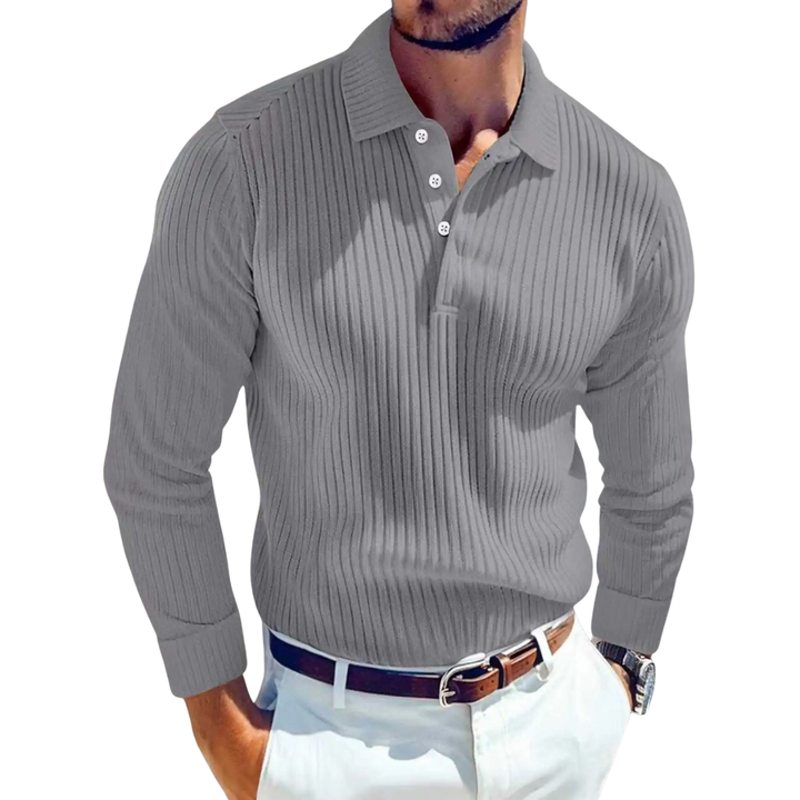 TICO | RETRO POLO VAN LUXE BREIWERK MET RIBSTRUCTUUR