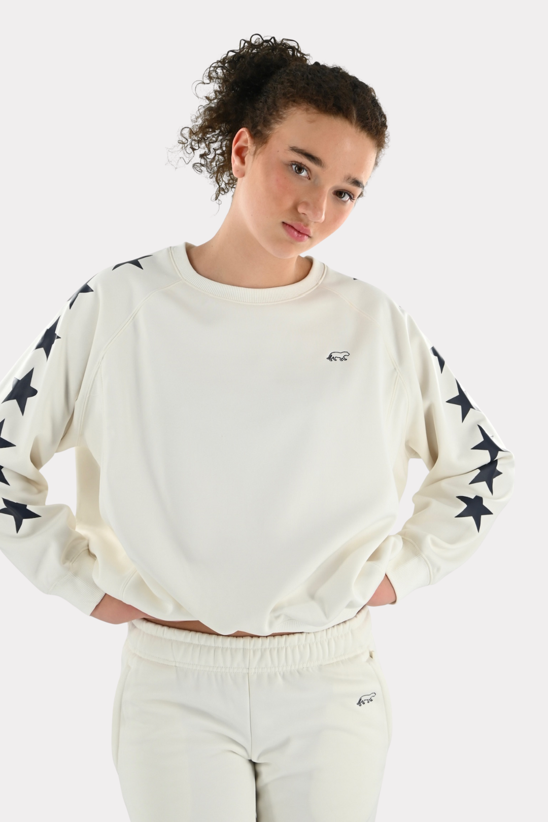 Trainings tiger sweater - wit