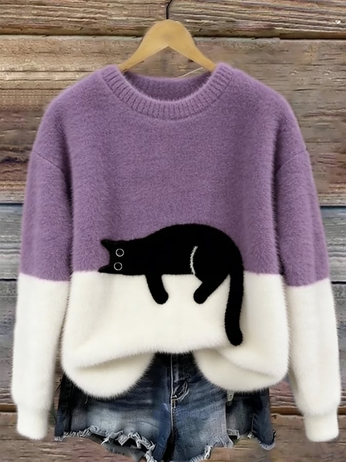 LARA | Dames Hoodie met Kattenprint