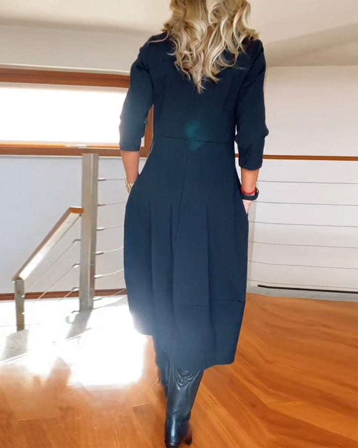 VANESSA | Elegante Maxi Jurk die het Silhouet Verfijnt en Dagelijks Comfort Biedt
