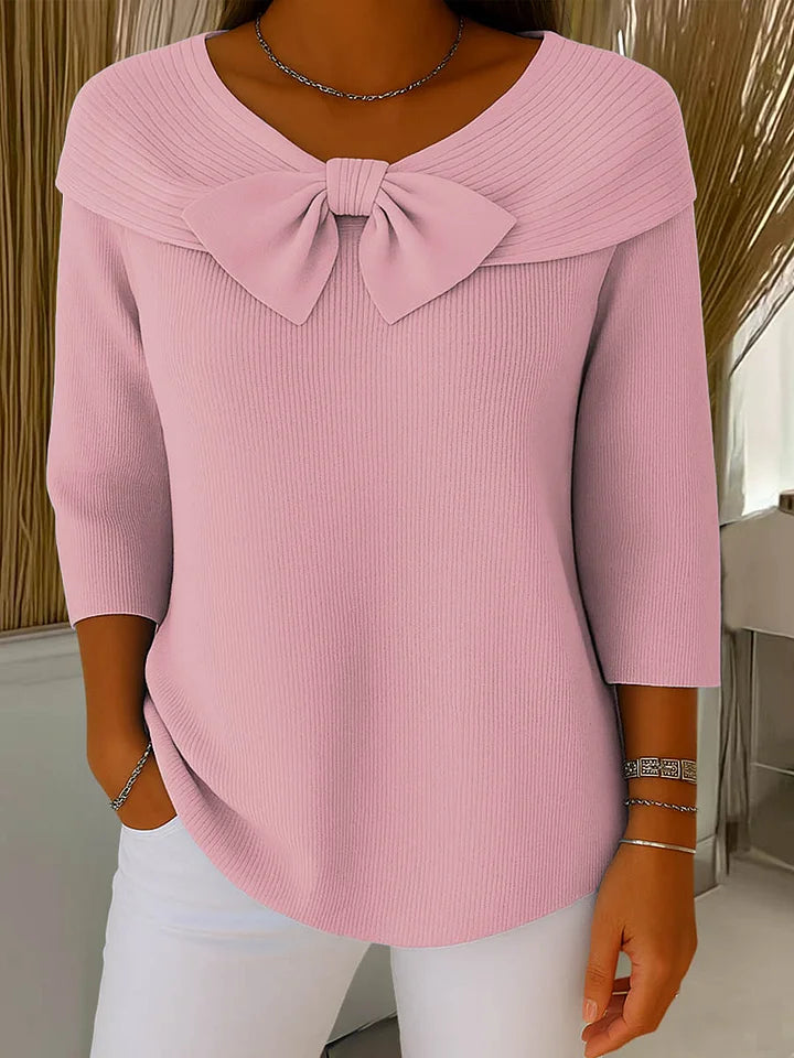 BLEU| Elegante Top met Strik en Perfecte Pasvorm