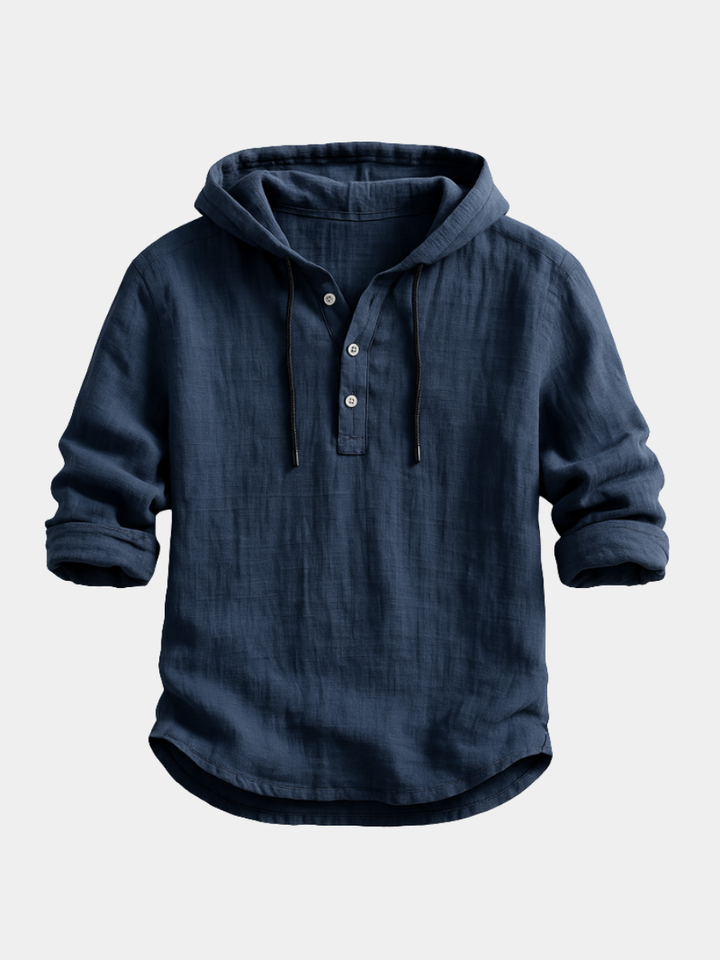 SAM | Luxe Linnen Hoodie-Overhemd