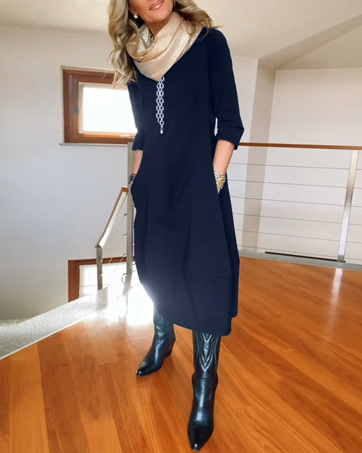 VANESSA | Elegante Maxi Jurk die het Silhouet Verfijnt en Dagelijks Comfort Biedt
