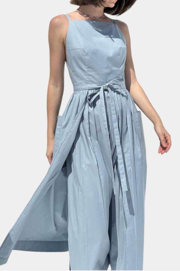 HANNA | Lange Jurk met Verstelbare Lussen voor Romantische Stijl en Zomerse Comfort