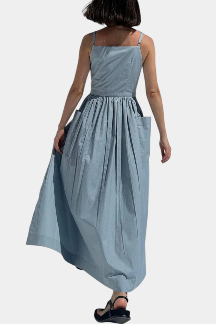 HANNA | Lange Jurk met Verstelbare Lussen voor Romantische Stijl en Zomerse Comfort