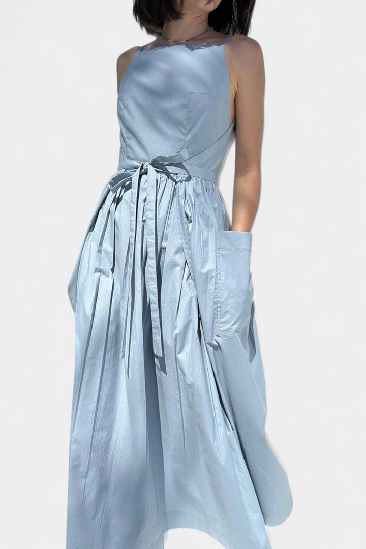 HANNA | Lange Jurk met Verstelbare Lussen voor Romantische Stijl en Zomerse Comfort